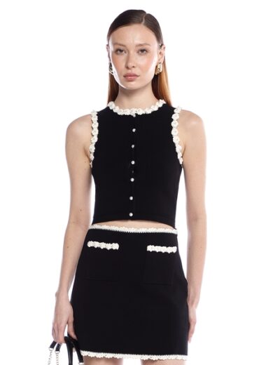 Noirta Sleeveless Knitted Set