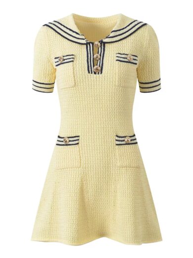 Jolie BB Knit Mini Dress light yellow