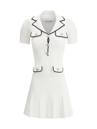 Jolie BB Knit Mini Dress White - Image 5