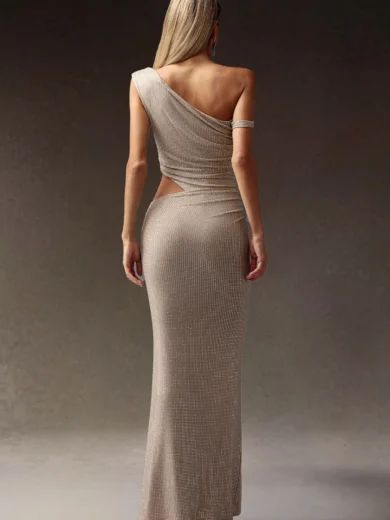 Ferri Goldy diamond One Shoulder Maxi Dress - Image 4