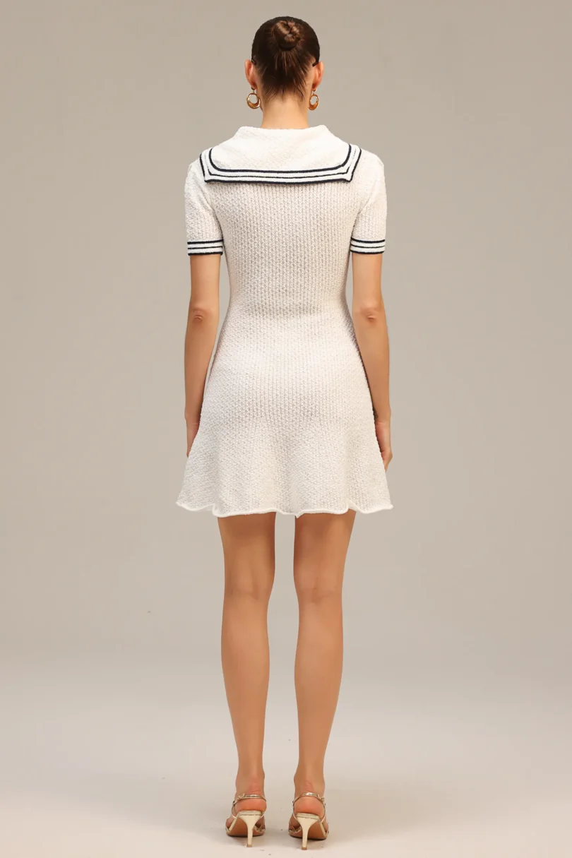Jolie BB Knit Mini Dress light White - Image 4
