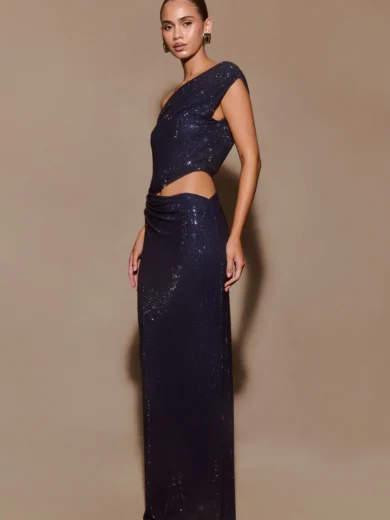 Ferri diamond One Shoulder Maxi Dress - Image 4