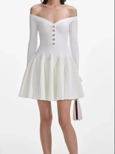 Margo Long sleeve knitted Dress - Image 4