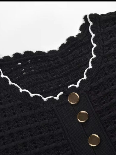 Mirrah Kntted Mini Dress black - Image 6