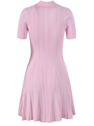 Siraha Pink knitted mini dress short sleeve - Image 4
