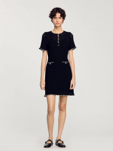 Mirrah Kntted Mini Dress black - Image 5