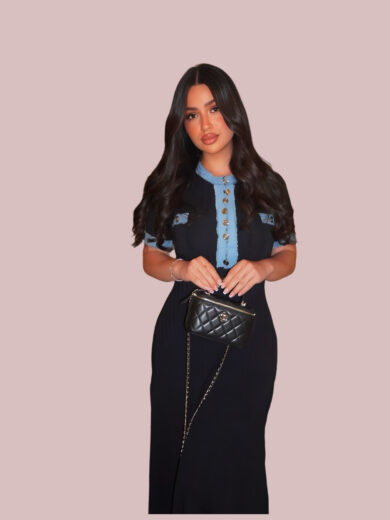 Serereni Long classy Black Dress