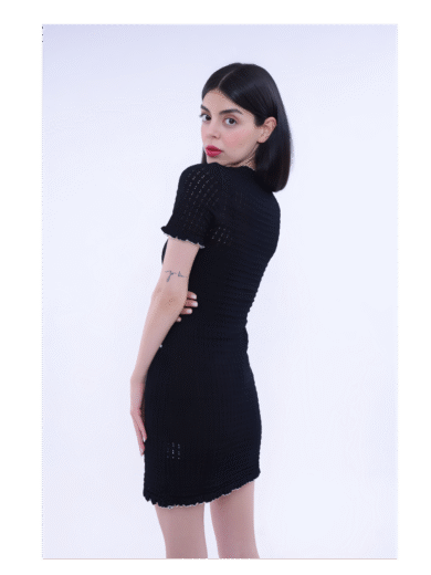 Mirrah Kntted Mini Dress black - Image 8