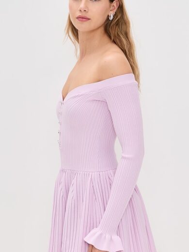 Margo Long sleeve knitted Pink Dress