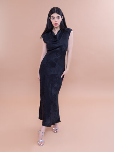 Venus sleeveless Black Dress - Image 4
