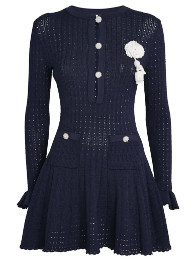 selly knit mini dress longsleeve