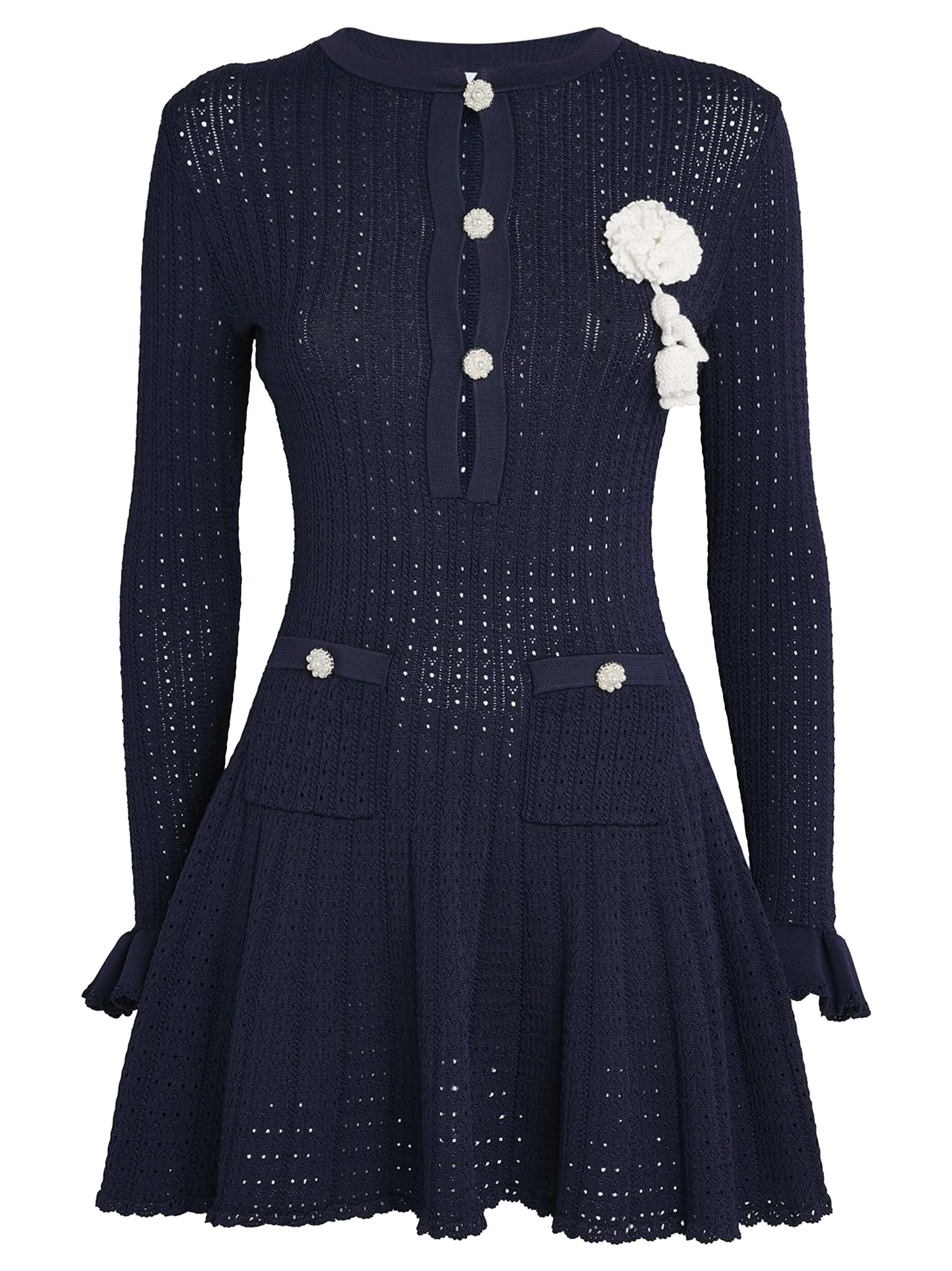 selly knit mini dress longsleeve