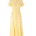 jasmine short sleeve Yellow mid Dress