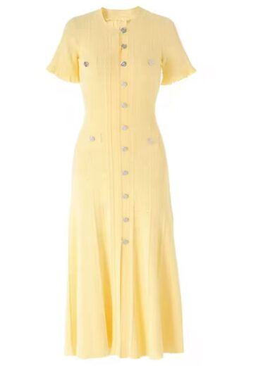 jasmine short sleeve Yellow mid Dress
