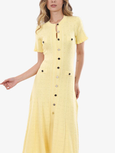 jasmine short sleeve Yellow mid Dress