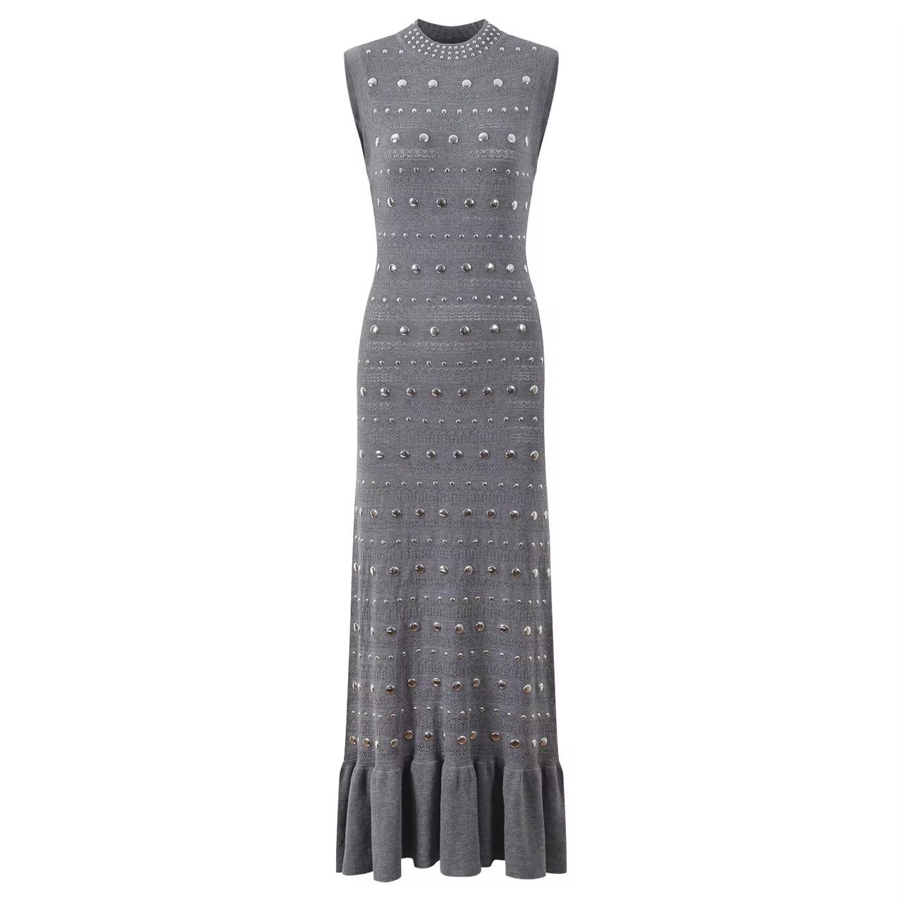 starlet gray maxi sleeveless dress - Image 3