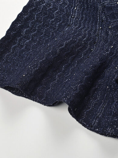 Karolina navy blue short sleeve knit dress - Image 5