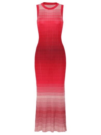 Red Orial Maxi Dress summer vibe - Image 4